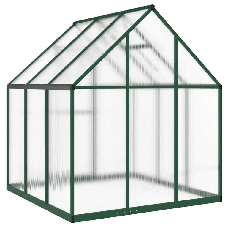 Refined Gewächshaus mit Fundamentrahmen Grün 169x169x195 cm Aluminimum – Bild 5