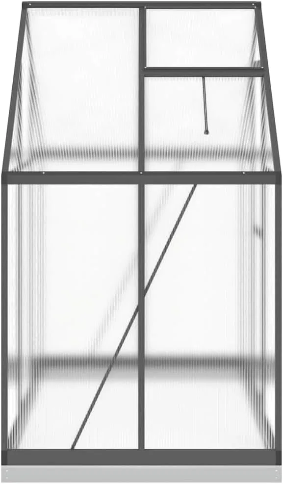 Refined Gewächshaus mit Fundamentrahmen Anthrazit 169x114x202 cm Alu – Bild 5