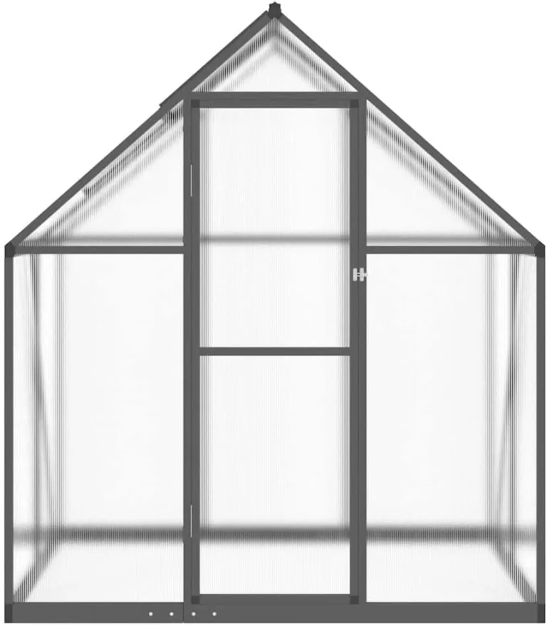 Refined Gewächshaus mit Fundamentrahmen Anthrazit 169x114x195 cm Alu – Bild 4