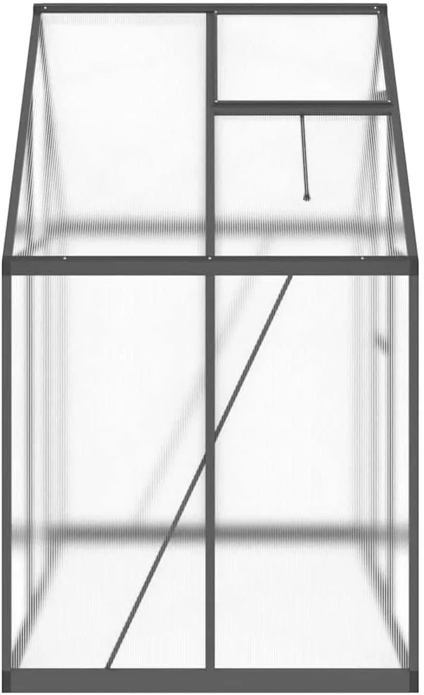 Refined Gewächshaus mit Fundamentrahmen Anthrazit 169x114x195 cm Alu – Bild 5