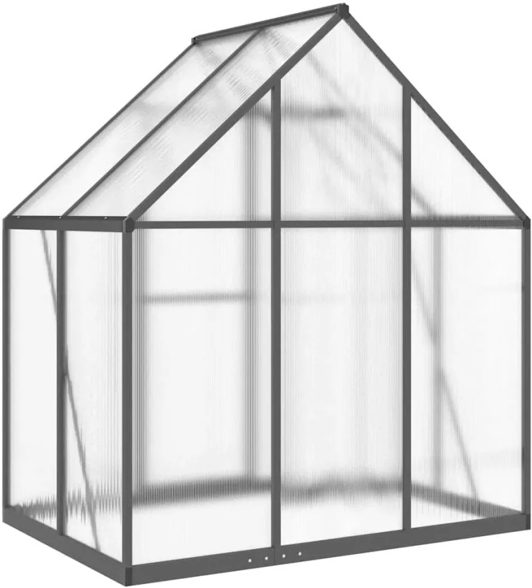 Refined Gewächshaus mit Fundamentrahmen Anthrazit 169x114x195 cm Alu – Bild 6