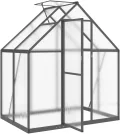 Refined Gewächshaus mit Fundamentrahmen Anthrazit 169x114x195 cm Alu - Thumbnail 7