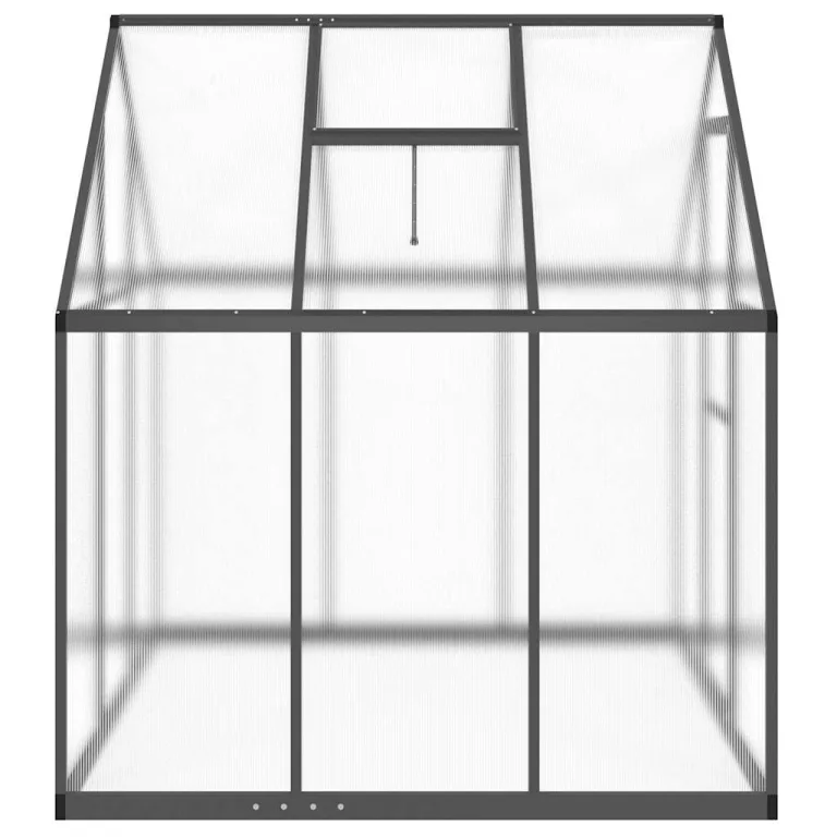 Refined Gewächshaus mit Fundamentrahmen Anthrazit 169x169x195 cm Alu – Bild 4