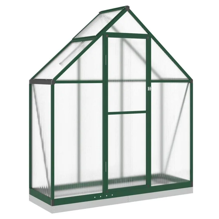 Refined Gewächshaus mit Fundamentrahmen Grün 169x58x202 cm Aluminimum – Bild 2