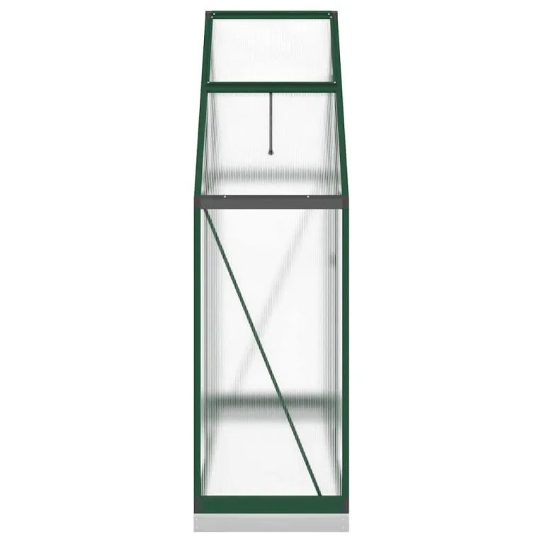 Refined Gewächshaus mit Fundamentrahmen Grün 169x58x202 cm Aluminimum – Bild 4