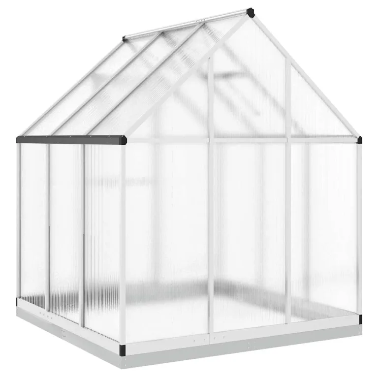 Refined Gewächshaus mit Fundamentrahmen Silbern 169x169x202 Aluminimum – Bild 5