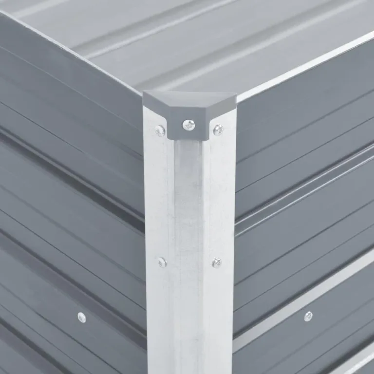 Hochbeet Metall Premium hochbeet Balkon oder Garten Pflanzkasten Hochbeete-Kit Kräuterbeet Balkon Hochbeet Hochbeete für Garten Verzinkter Stahl 100x40x45 cm Grau – Bild 5