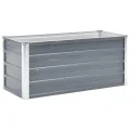 Hochbeet Metall Premium hochbeet Balkon oder Garten Pflanzkasten Hochbeete-Kit Kräuterbeet Balkon Hochbeet Hochbeete für Garten Verzinkter Stahl 100x40x45 cm Grau - Thumbnail 2
