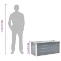 Hochbeet Metall Premium hochbeet Balkon oder Garten Pflanzkasten Hochbeete-Kit Kräuterbeet Balkon Hochbeet Hochbeete für Garten Verzinkter Stahl 100x40x45 cm Grau - Thumbnail 8