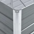 Garten-Hochbeet Wetterfestes Stahlblech Hochbeet für Gemüse Erhöhte Extragroße Gemüsebeet Frühbeet Gartenbeet Pflanzkübel Blumenkasten für Garten Stahl 240x80x45 cm Grau - Thumbnail 6