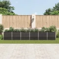 Hochbeet Metall Hochbeete-Kit für Beet Hochbeet Garten Wetterfest Kräuterbeet Frühbeet Gemüsebeet zur Anzucht als Blumenkasten Verzinkter Stahl 480x80x77 cm Anthrazit - Thumbnail 3