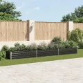 Hochbeet Metall Premium hochbeet Balkon oder Garten Pflanzkasten Hochbeete-Kit Kräuterbeet Balkon Hochbeet Hochbeete für Garten Stahl 480x80x45 cm Anthrazit - Thumbnail 1