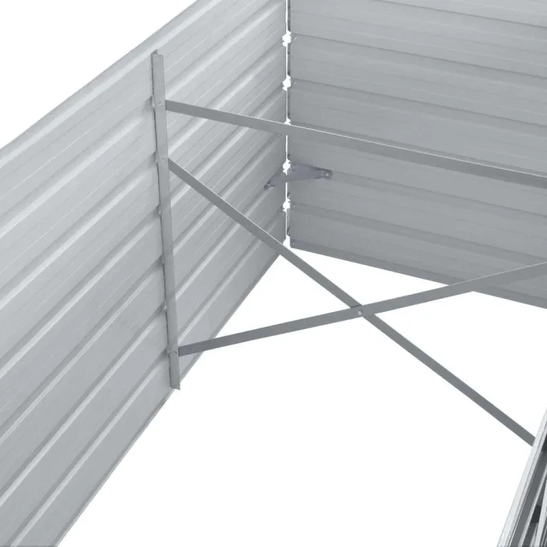Hochbeet Metall Premium hochbeet Balkon oder Garten Pflanzkasten Hochbeete-Kit Kräuterbeet Balkon Hochbeet Hochbeete für Garten Verzinkter Stahl 320x80x45 cm Grau – Bild 6