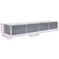 Hochbeet Metall Premium hochbeet Balkon oder Garten Pflanzkasten Hochbeete-Kit Kräuterbeet Balkon Hochbeet Hochbeete für Garten Verzinkter Stahl 320x80x45 cm Grau - Thumbnail 7