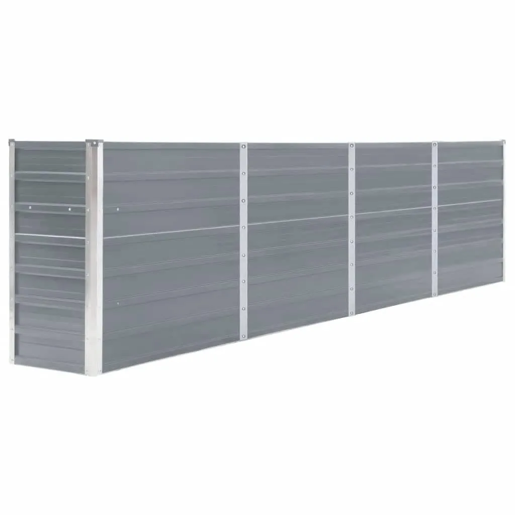 Hochbeet aus Metall Modulares Hochbeete-Kit Rostfreie Hochbeete für Garten aus Premium Zn-Al-Mg Hoch Gemüsebeet 320 x 40 x 77 cm Verzinkter Stahl Grau - Bild 1