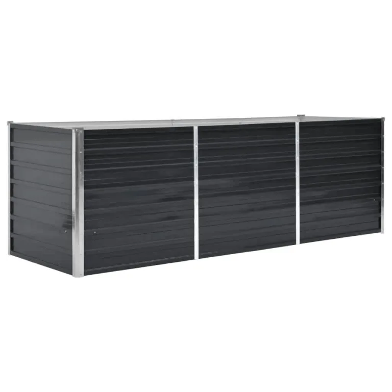 Hochbeet Metall Hochbeete-Kit für Beet Hochbeet Garten Wetterfest Kräuterbeet Frühbeet Gemüsebeet Pflanzenbeet zur Anzucht als Blumenkasten Anthrazit 160 x 40 x 77 cm Stahl – Bild 9