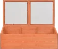 SKM Frühbeet Holz 100x50x34 cm,Heim & Garten,Rasen & Garten,Gartenpflege,Gewächshäuser,Braun,5.4 kg,170647 - Thumbnail 5