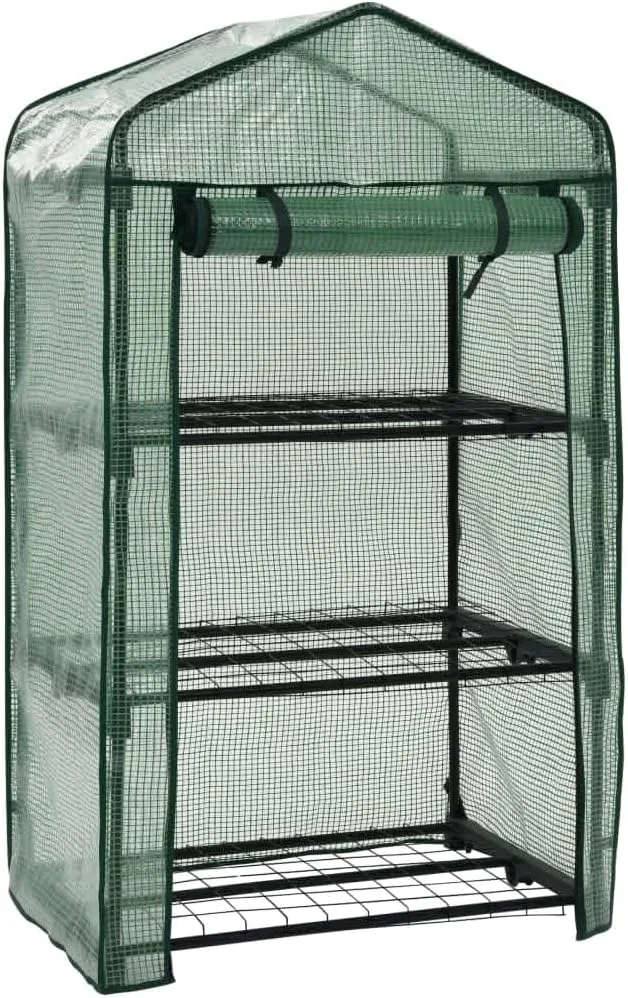 SKM 3-stufiges Mini-Gewächshaus 69 x 49 x 125 cm,Heim & Garten,Rasen & Garten,Gartenpflege,Gewächshäuser,Grün,3.75 kg,46917 – Bild 2