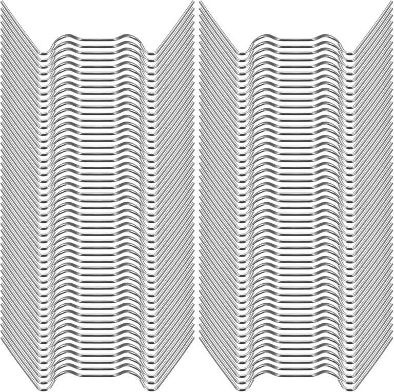 100 Stück Gewächshaus Klammern, Gewächshausklammern, Edelstahl Hohlkammerplatten Klammern, Gewächshausklemmern, W-Gewächshausclips Zur Befestigung Von Hohlkammerplatten Gewächshaus Platten – Bild 8
