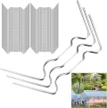 100 Stück Gewächshaus Klammern, Gewächshausklammern, Edelstahl Hohlkammerplatten Klammern, Gewächshausklemmern, W-Gewächshausclips Zur Befestigung Von Hohlkammerplatten Gewächshaus Platten - Thumbnail 1