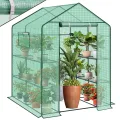 Sekey Gewächshaus 200x145x75 cm, Foliengewächshaus Stabil, Gewächshaus Balkon mit 4 Regalböden für optimales Pflanzenwachstum, Grün, XL - Thumbnail 8