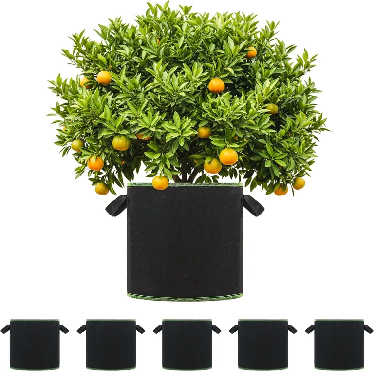 5 Stück 22L Vliesstoff Pflanzsack mit Griffe - Wiederverwendbare Pflanztasche für Tomaten, Kartoffeln, Erdbeeren, Gemüse, Blumen - Geeignet für Garten, Gewächshaus, Balkon, Terrasse – Bild 9