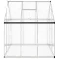 Gewächshaus mit Fundamentrahmen Gewächshaus Aluminium Gewächshaus Winterfest Garten Treibhaus Pflanzenhaus-Silber-169 x 169 x 195 cm - Thumbnail 2