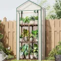 Bamworld Tomatengewächshaus Mini mit Pflanzenlampe – 3-stufiges Gewächshaus Klein als stabiles Foliengewächshaus für Balkon, Terrasse and Wintergarten - Thumbnail 7
