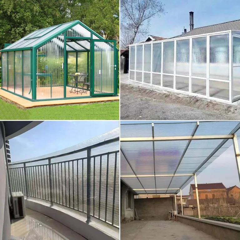 Polycarbonat Dachplatten 0.6x2m, Gewächshausplatten Wetterfest Kunststoffplatte DIY Gewächshaus Platten Polycarbonatplatten Regensichere 2x6.6ft – Bild 8