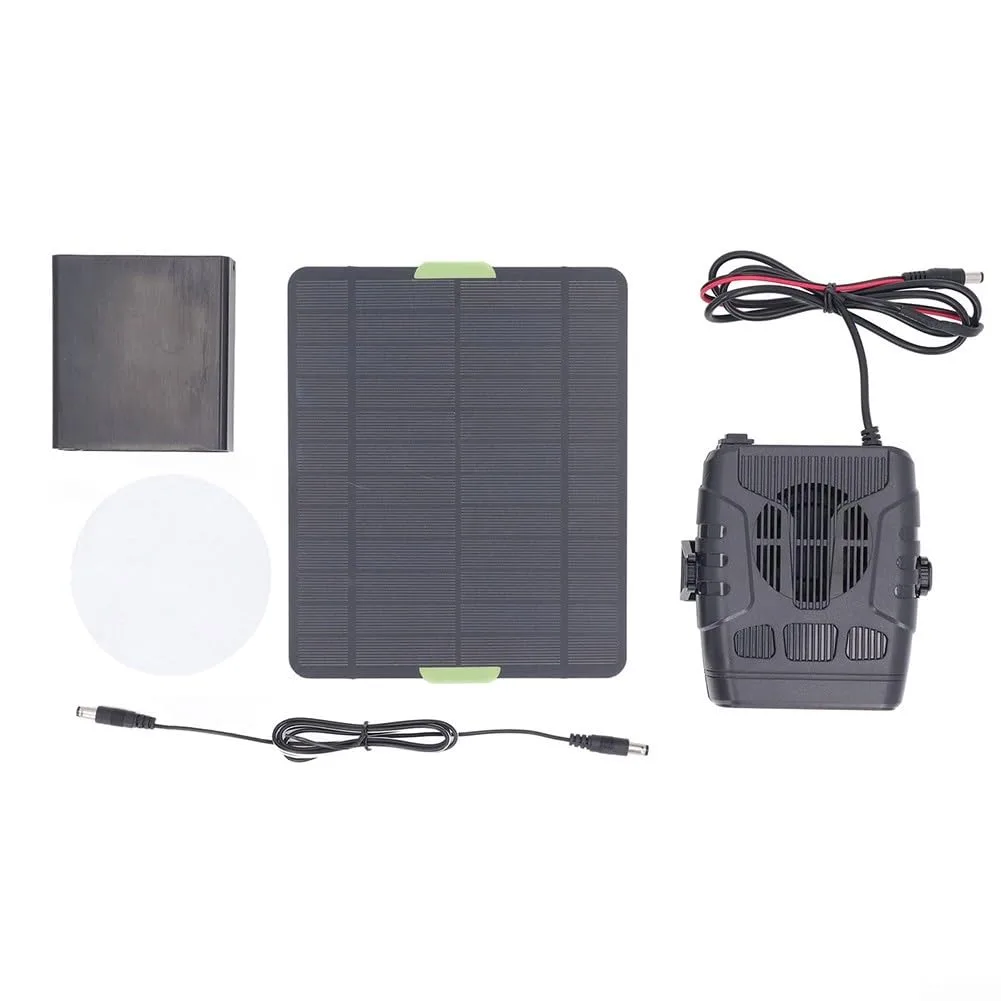 Whychstore Solarpanel-Heizung, 20 W, Kristalle, tragbar, für Gewächshaus, Schuppen, Haustierhaus