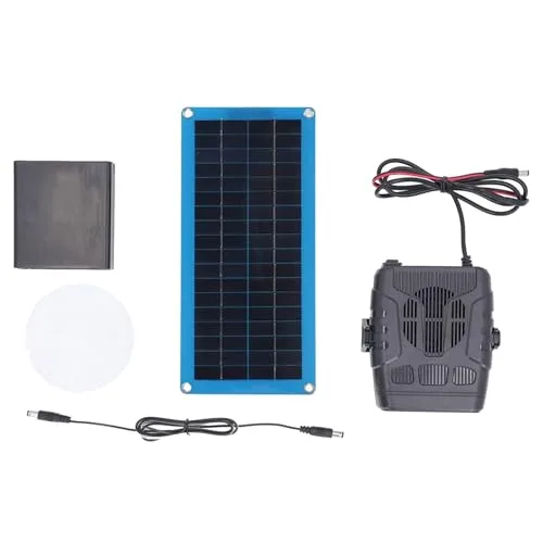 Solarheizung Gewächshaus Komplettset, 30w Hühnerstallheizung Solar, Tragbarer Energieerwärmer Mit Batteriefach | USB-Ausgangssystem Für Gewächshaus, Schuppen, Tierhaus, Camping & Auße – Bild 9