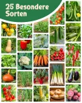 Bio Gemüsesamen im 25er Set - 25 Gemüse Samen für den einfachen Anbau im Garten, Balkon oder Hochbeet - Pflanzensamen - Saatgut - Thumbnail 7
