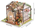 Miniaturhaus | Gewächshaus Bauset mit Möbeln und Werkzeugkleber - Kreatives Holz Handmade Projekt für Zuhause - Deko für Zuhause und Wohnraum - Thumbnail 5