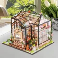Miniaturhaus | Gewächshaus Bauset mit Möbeln und Werkzeugkleber - Kreatives Holz Handmade Projekt für Zuhause - Deko für Zuhause und Wohnraum - Thumbnail 3