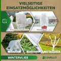 Covello Wintervlies für Pflanzen – Frostschutz 50g/m² – 230m x 1,6m = 368m²– Gartenvlies Winterschutz für Kübelpflanzen – Reißfest & UV-stabil – Winterschutzvlies Pflanzen außen Frostschutzvlies - Thumbnail 7