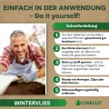Covello Wintervlies für Pflanzen – Frostschutz 50g/m² – 270m x 1,6m = 432m²– Gartenvlies Winterschutz für Kübelpflanzen – Reißfest & UV-stabil – Winterschutzvlies Pflanzen außen Frostschutzvlies - Thumbnail 4