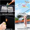 PC Polycarbonat 1 Mm Kunststoffplatten Mit UV-Schutz Bruchsichere Und Wärmedämmende Für Terrassendach Carport Wintergarten Gewächshaus(Size:0.6x4m,Color:1mm) - Thumbnail 5