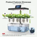 Hydroponisches Anzuchtsystem Kit 12 Kapseln, Smart Herb Garden mit 24W Vollspektrum-LED-Wachstumslicht, Indoor-Garten-Pflanzgefäß für Zuhause/Büro/Schule (Silber) - Thumbnail 6