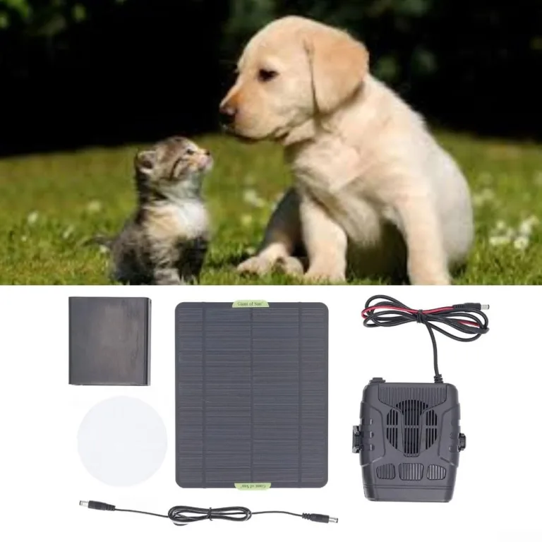 Solarbetriebene Heizung für Hühnerstall, Haustierhaus, kleines Gewächshaus und Außenbereiche, tragbare Heizlösung in Schwarz (A) – Bild 8