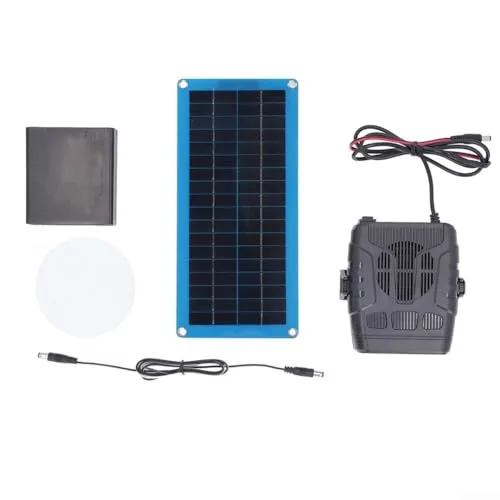 Solarbetriebene Heizung für Hühnerstall, Haustierhaus, kleines Gewächshaus und Außenbereiche, tragbare Heizlösung in Schwarz (A) – Bild 9