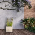 Blumentopf Holz - Pflanzkübel Übertopf Blumenkasten - mit Kunststoffeinsatz Herausnehmbar - 33 x 33 x 32 cm - Naturholz 33KAN3332 - Thumbnail 3