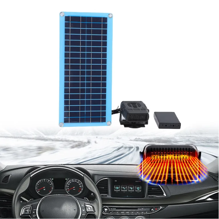 Asixxsix Solarheizung für Hühnerstall, 30 W, Einzel-Solarpanel, Gewächshaus-Heizungs-Set, Verstellbar, Warmes Windgetriebe, Winter-Geflügelwärmer Zum Trocknen, Heizen, Haustierhaus – Bild 5