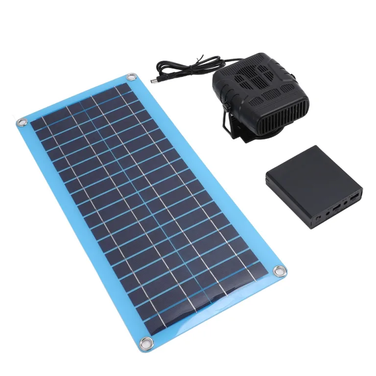 Asixxsix Solarheizung für Hühnerstall, 30 W, Einzel-Solarpanel, Gewächshaus-Heizungs-Set, Verstellbar, Warmes Windgetriebe, Winter-Geflügelwärmer Zum Trocknen, Heizen, Haustierhaus – Bild 1
