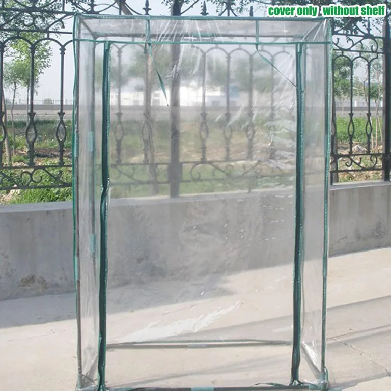 Tomatengewächshaus, 100x50cm PVC Tomatengartenzelt Abdeckung, Tomatenhaus Stabil Winterfest, Tomatenhaus Mit Aufrollbare Tür, Gewächshaus Treibhaus Für Boden,Garten – Bild 3