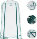 Toyvian Gewächshauszelt mit PVC Abdeckung 69x49x155cm Frostsichere Pflanzenschutzhaube für Gartenregal Vierstufige Kleiner Gewächshaus Blumenschutz für Tomaten Paprika Erdbeeren - Thumbnail 10