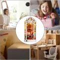 Bausatz für kleines Haus, Miniatur-Buchhaus aus Holz mit Gewächshaus – Innendekoration mit LED-Licht für Regal, Bibliothek, Büro, Klassenzimmer, Jugendliche und Erwachsene | - Thumbnail 4