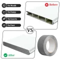 Kantenverschlussband für Hohlkammerplatten, 5cmx25m Klebeband Doppelstegplatten Antidust Schimmelschutz, Antistaubband für Gewächshaus Platten Polycarbonatplatten - Thumbnail 5
