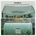 LARMNEE Wandseitiges Gewächshaus, Tomatengewächshaus mit 2 Rolltüren, 200 x 100 x 210 cm, PE Foliengewächshaus, Tomatenhaus für Blumen, Gemüse und Pflanzen, Balkon, Garten und Terrasse, Grün EGN72GH02 - Thumbnail 5