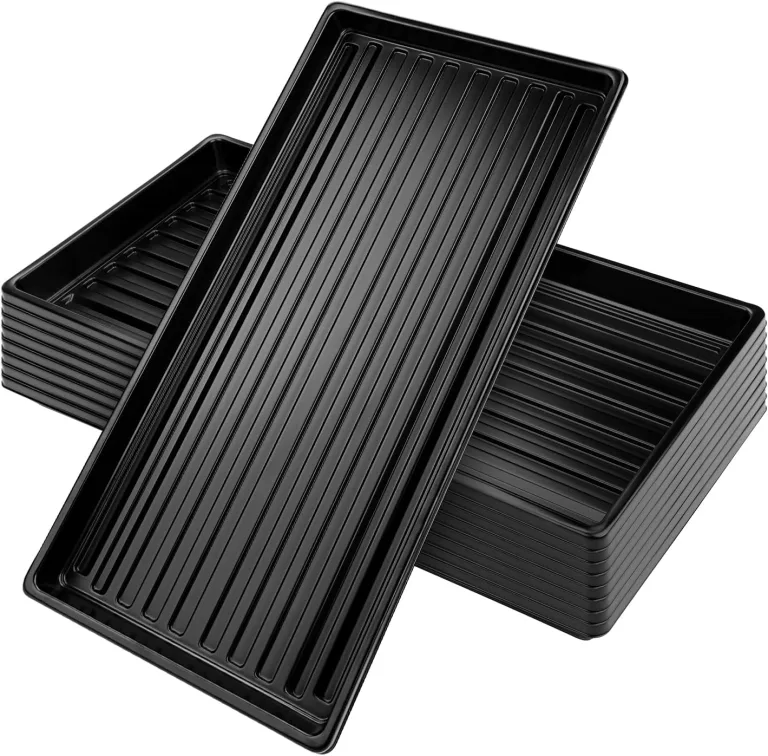 50.8x25.4x4 cm 8 Stücke Pflanzwanne Kunststoff Anzuchtplatte Seed Tray Kein Ablaufloch für Garten Terrassen Gewächshäuser Pflanzen – Bild 1
