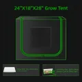 Kleines Wachstumszelt für Aerogarden, 61 x 45,7 x 71,1 cm, Hydrokultur-Anzuchtsystem, stark reflektierendes 600D-Diamant-Mylar-Leinwand mit Belüftungsfenster und Bodenwanne für - Thumbnail 3